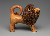 Figure of a Lion, Probably John Bell (American, Hagerstown, Maryland 1800–1880 Waynesboro, Pennsylvania), Earthenware, American