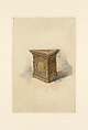 Design for the Central Altar for Scottish Rite, N.Y., Louis C. Tiffany (American, New York 1848–1933 New York), Watercolor, glaze medium, and graphite on artist board, American