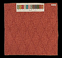 Sample, Design 501, 54” Boucle Damask, Frank Lloyd Wright (American, Richland Center, Wisconsin 1867–1959 Phoenix, Arizona), Rayon and cotton, American