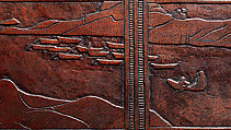 Carved chest, Robert Laurent (American (born France), Concarneau 1890–1970 Cape Neddick, Maine), Black walnut, tulip poplar, plywood, and brass, American
