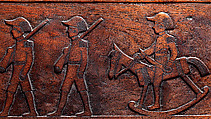 Carved chest, Robert Laurent (American (born France), Concarneau 1890–1970 Cape Neddick, Maine), Black walnut, tulip poplar, plywood, and brass, American