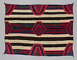 Chief's blanket, Unidentified Navajo Artist, Dyed and undyed wool, Diné/Navajo, Native American