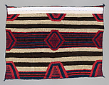 Chief's blanket, Unidentified Navajo Artist, Dyed and undyed wool, Diné/Navajo, Native American