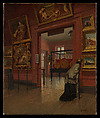 Interior View of the Metropolitan Museum of Art when in Fourteenth Street, Frank Waller (American, New York 1842–1923 Morristown, New Jersey), Oil on canvas, American