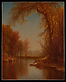 An Indian Summer Day On Claverack Creek, Sanford Robinson Gifford (Greenfield, New York 1823–1880 New York, New York), Oil on canvas, American