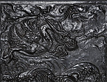Japanese Dragon fireback, Elihu Vedder (American, New York 1836–1923 Rome), Cast iron, American