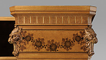 Cabinet, Herter Brothers (German, active New York, 1864–1906), Maple, white pine, ash, cedar, brass, glass, gilding, paint, silk velvet (original and replaced), American