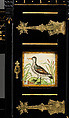 Étagère, Kimbel and Cabus (American, New York, 1863–1882), Ebonized wood, gilding, ceramic tiles, brass, American