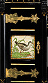 Étagère, Kimbel and Cabus (American, New York, 1863–1882), Ebonized wood, gilding, ceramic tiles, brass, American