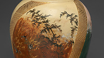 Vase, Decorated by A. H. Warren, Earthenware, American