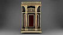 Étagère, Charles Parker Company (American, Meriden, Connecticut, 1832–1957), Brass, silver pate and other metal plates, wood, American