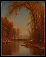 An Indian Summer Day On Claverack Creek, Sanford Robinson Gifford (Greenfield, New York 1823–1880 New York, New York), Oil on canvas, American