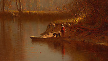 An Indian Summer Day On Claverack Creek, Sanford Robinson Gifford (Greenfield, New York 1823–1880 New York, New York), Oil on canvas, American