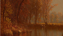 An Indian Summer Day On Claverack Creek, Sanford Robinson Gifford (Greenfield, New York 1823–1880 New York, New York), Oil on canvas, American