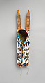 Cradleboard, Lakota/Teton Sioux artist, Wood, rawhide, glass beads, native-tanned leather, muslin, brass tacks, Lakota/Teton Sioux
