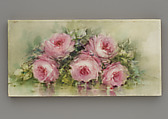 Bouquet of Roses, Charles Ethan Porter (1847–1923), Enamel on porcelain, American