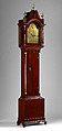 Eight-Day Tall Case Clock with Musical Movement, Movement by Daniel Burnap (American, 1759–1838), Cherry, pine, brass, glass, American
