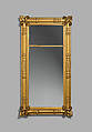 Looking Glass, Attributed to Isaac Platt (1793–1875), Glass, gesso, American