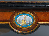 Center Table, Walnut with inlays of other woods, gilding, gilt bronze mounts, and porcelain plaques., American
