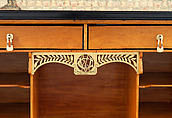 Secrétaire à abattant, Herter Brothers (German, active New York, 1864–1906), Ebonized cherry, maple, and brass, American