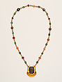 Necklace, Designed by Louis C. Tiffany (American, New York 1848–1933 New York), Alexandrite, semi-precious stones, gold, American