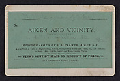 "The Wilde Woman of Aiken," from the "Aiken and Vicinity" series, James A. Palmer (Irish-American, 1825–1896), Albumen silver print from glass negative, American