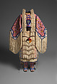 Woman’s Dress and Accessories, Jodi Archambault (American, Hunkpapa Lakota/Teton Sioux, born North Dakota, 1969), Tanned and commercial leather, glass and metal beads, cotton, silk, dentalium shell, metal cones, horsehair, plastic, bone, brass bells, porcupine quills, coins, Hunkpapa Lakota (Teton Sioux)