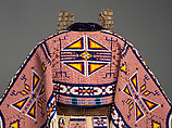 Woman’s Dress and Accessories, Jodi Archambault (American, Hunkpapa Lakota/Teton Sioux, born North Dakota, 1969), Tanned and commercial leather, glass and metal beads, cotton, silk, dentalium shell, metal cones, horsehair, plastic, brass bells, porcupine quills, coins, Hunkpapa Lakota (Teton Sioux)