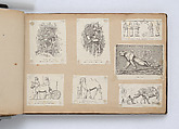 Scrapbook, John Singer Sargent (American, Florence 1856–1925 London), Album containing ephemera and drawings (pencil and gouache on paper), American