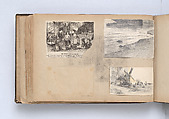 Scrapbook, John Singer Sargent (American, Florence 1856–1925 London), Album containing ephemera and drawings (pencil and gouache on paper), American
