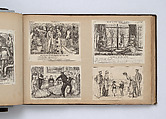 Scrapbook, John Singer Sargent (American, Florence 1856–1925 London), Album containing ephemera and drawings (pencil and gouache on paper), American