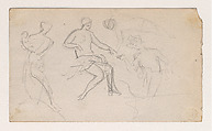 Scrapbook, John Singer Sargent (American, Florence 1856–1925 London), Album containing ephemera and drawings (pencil and gouache on paper), American