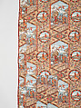 Thirteen-patch block quilt with Japanesque backing fabric, Unknown Maker, American, Cotton, American