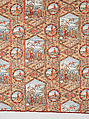 Thirteen-patch block quilt with Japanesque backing fabric, Unknown Maker, American, Cotton, American