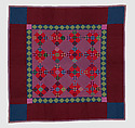 Amish Double Nine-patch quilt, Unknown Amish Maker, Lancaster County, Pennsylvania, United States, Wool and cotton, American