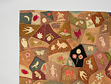 Crazy Quilt, Unknown, Wool with wool and silk embroidery, American