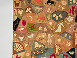 Crazy Quilt, Unknown, Wool with wool and silk embroidery, American