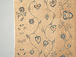 Bedcover with appliqued crewel embroidery motifs, Member of the Cabot family (American (Massachusetts), 18th century), Linen, embroidered with wool and silk, American