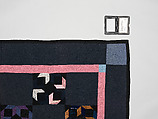 Tumbling Blocks quilt, Alma (?) Yoder (American (Kalona, Iowa)), Cotton, silk, and velvet, American