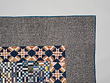 Nine-patch Postage Stamp quilt, Unknown maker, American, probably Pennsylvania, Cotton, silk, and wool, American