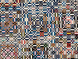 Nine-patch Postage Stamp quilt, Unknown maker, American, probably Pennsylvania, Cotton, silk, and wool, American