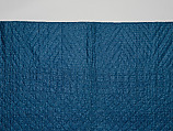 Nine-patch Postage Stamp quilt, Unknown maker, American, probably Pennsylvania, Cotton, silk, and wool, American