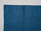 Nine-patch Postage Stamp quilt, Unknown maker, American, probably Pennsylvania, Cotton, silk, and wool, American