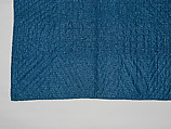 Nine-patch Postage Stamp quilt, Unknown maker, American, probably Pennsylvania, Cotton, silk, and wool, American