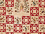 Pictorial Quilt, Euphemia Kichlein (American, Bucks County, Pennsylvania 1818–1885), Cotton, wool and silk, American