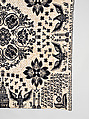 Coverlet, Unknown weaver, Wool and cotton, double cloth, American