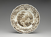 Plate, James and Ralph Clews (British, Cobridge, Stoke-on-Trent, active ca. 1818–36), Earthenware, transfer-printed, British (American market)