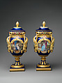 Vase (Old World), Decorated by Joseph S. Potter (1822–1904), Porcelain with enameled and gilded decoration, American
