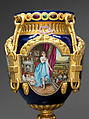 Vase (New World), Decorated by Joseph S. Potter (1822–1904), Porcelain with enameled and gilded decoration, American