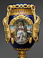 Vase (New World), Decorated by Joseph S. Potter (1822–1904), Porcelain with enameled and gilded decoration, American
